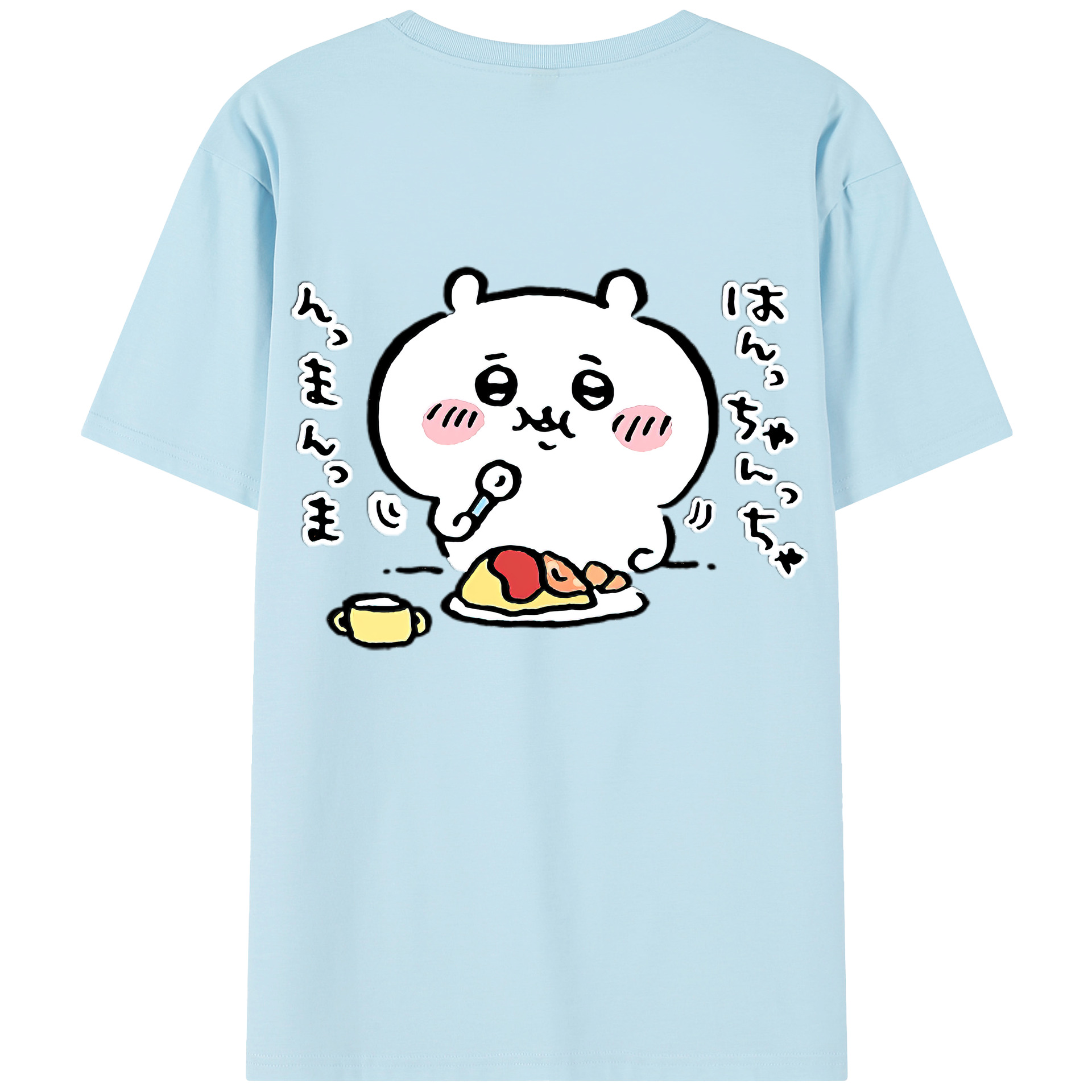 （画像用） ちいかわ ちいかわ Chii-kawa chiikawa 綿100％半袖Tシャツ（背面プリント）